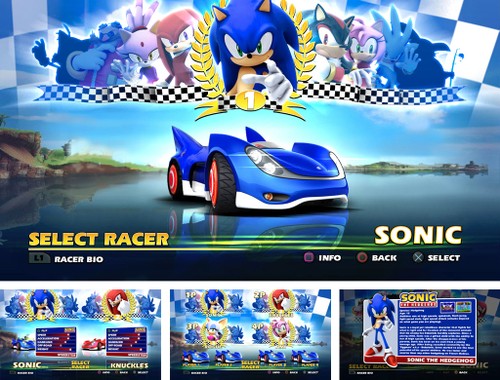 Sonic &amp; SEGA All-Stars Racing - Main Menu Concept