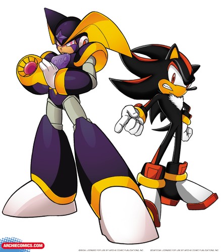 Archie Sonic and Mega Man Crossover - Bass and Shadow