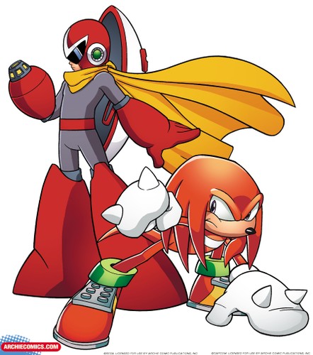 Archie Sonic and Mega Man Crossover - Proto Man and Knuckles