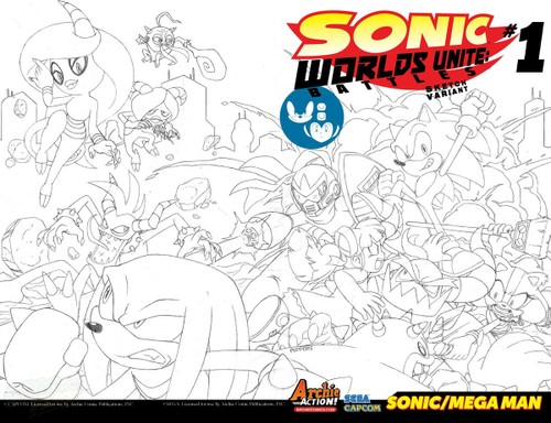 Sonic: Worlds Unite Battles #1 - Sketch Variant Cover