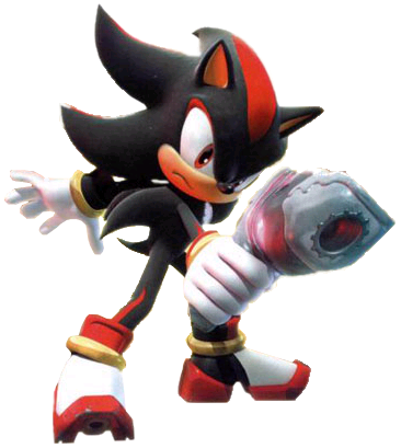 shadow the hedgehog with a gun