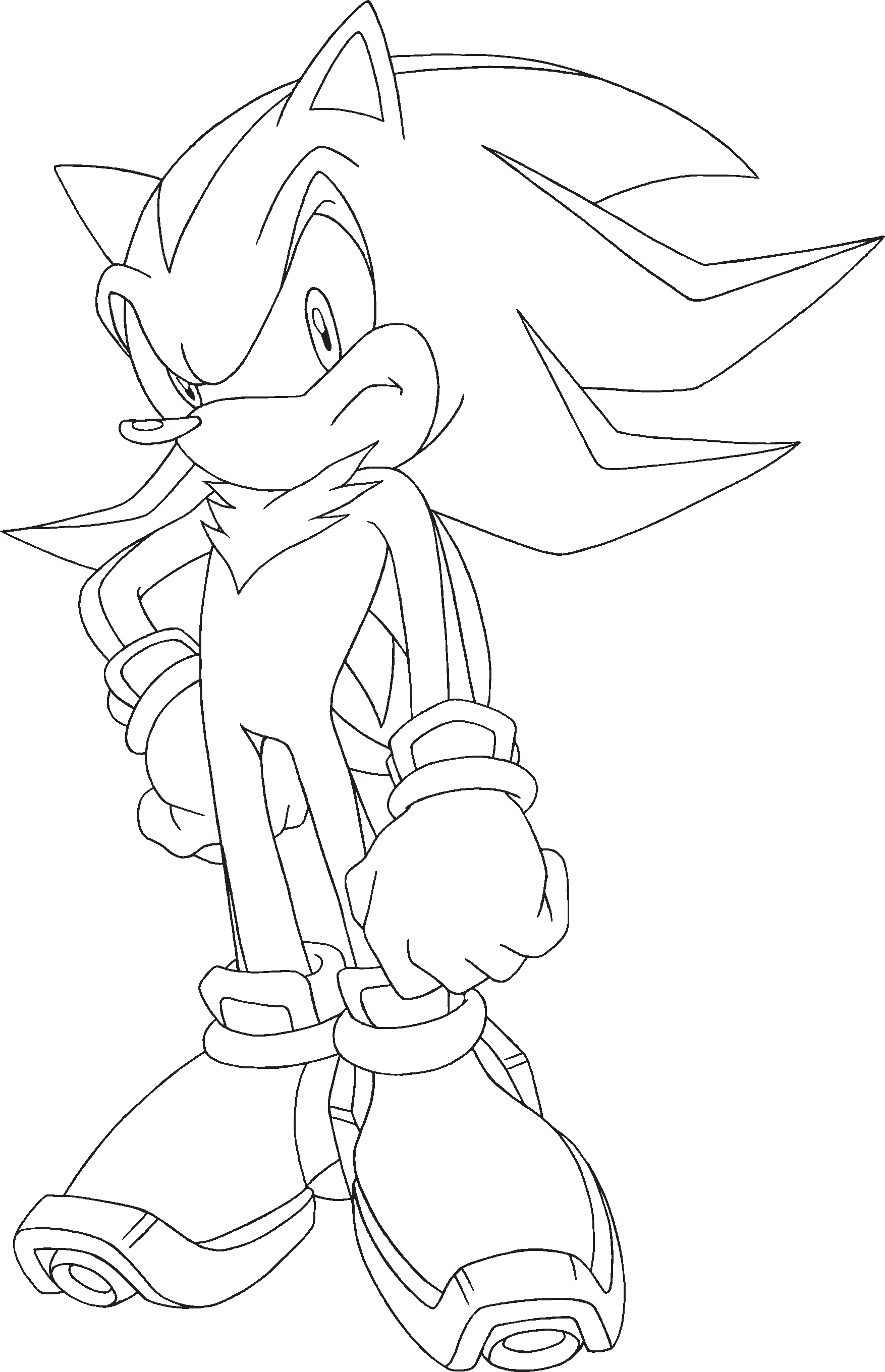 Sonic X — Signature Pose - Lineart - Shadow the Hedgehog - Gallery