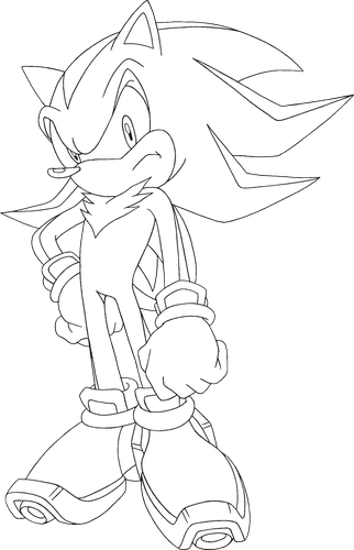 Sonic X — Signature Pose - Lineart