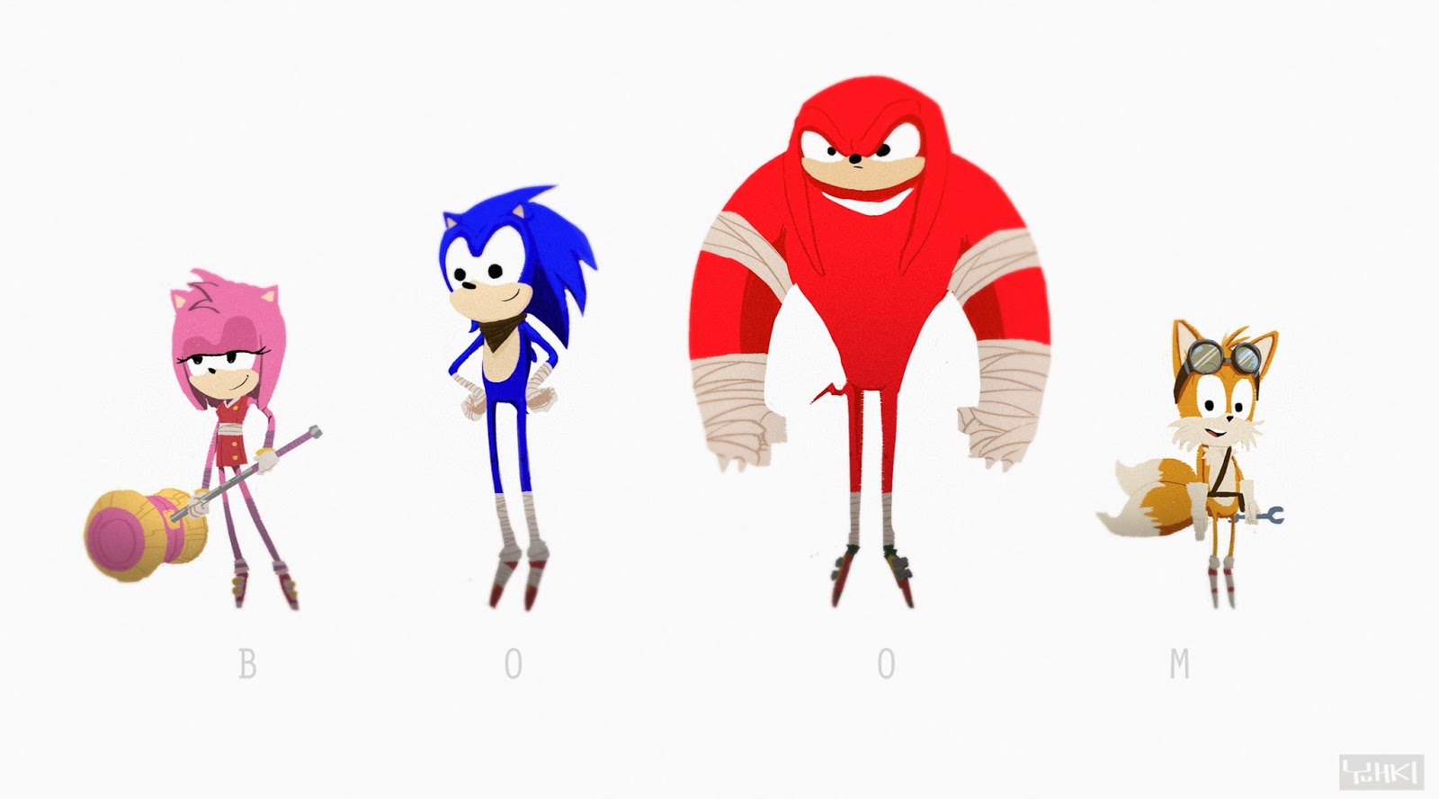 Knuckles Sonic X Amy Boom